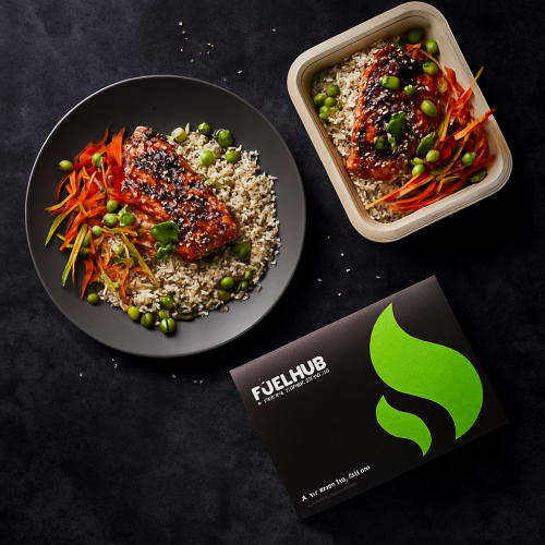 Teriyaki Salmon with Jasmine Rice, Edamame & Stir‑Fry Veg FuelHub Review UK 2025 – High‑Protein Meal Prep Delivered Fresh